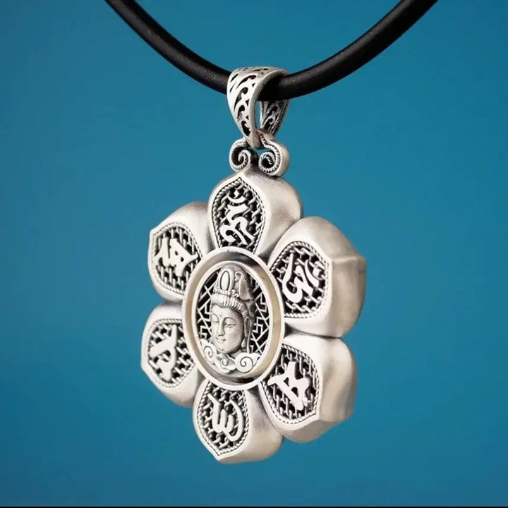 [BUNJANG] Tibetan Avalokiteshvara Flower Pendant Necklace / 티베트 관세음보살 플라워 펜던트 목걸이/고리