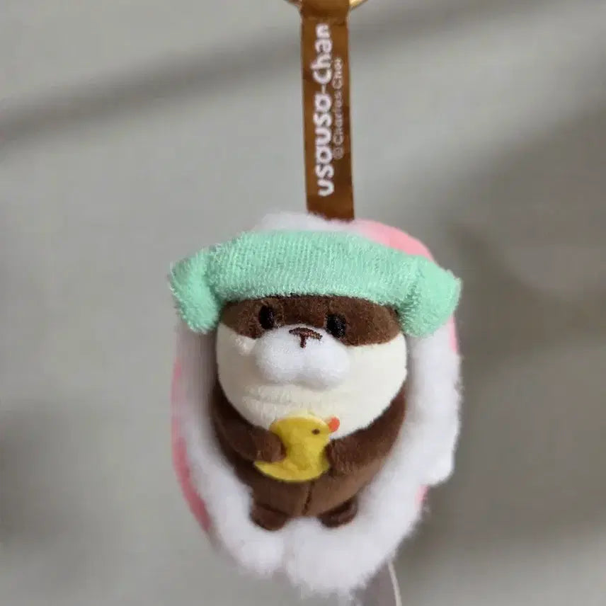 [BUNJANG] Woosoo Woosoo Jjang Otter Doll Bath Time Keychain / 우소우소짱 수달 인형 목욕시간 키링