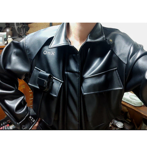 [BUNJANG] XO Studio Power Shoulder Belted Leather Jacket / 정가29 쿨거택포13 파워숄더 리얼 디테일러 남자바시티 벨트레더자켓(존멋