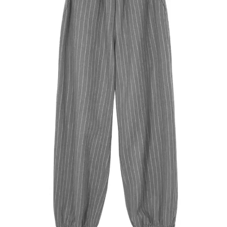[BUNJANG] Hono Report Striped Pants (Free) / 호노 리포트 스트라이프 팬츠 오트 (FREE)