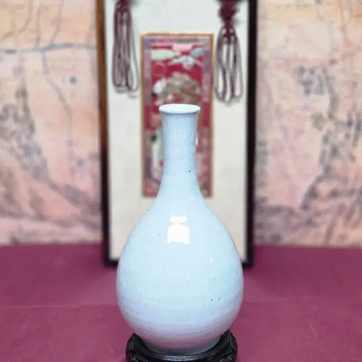 [BUNJANG] Celadon Porcelain Tall-Necked Wine Bottle (1st Generation Master Jo Han-kyung) / *순백자 목긴 주병(1세대명장 조평:조한경)