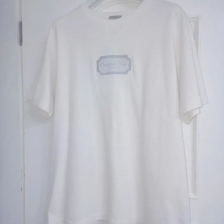 [BUNJANG] Dior Embroidered Short Sleeve T-Shirt White / 디올 자수 반팔 티셔츠 화이트