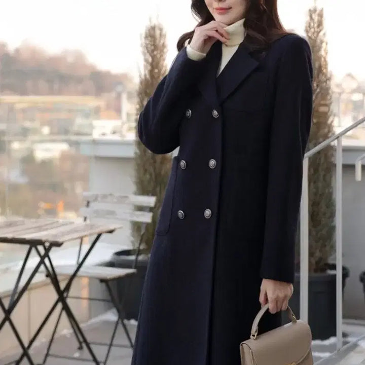 [BUNJANG] Wool 100% Navy Coat / 울 100퍼   고퀄  네이비  코트