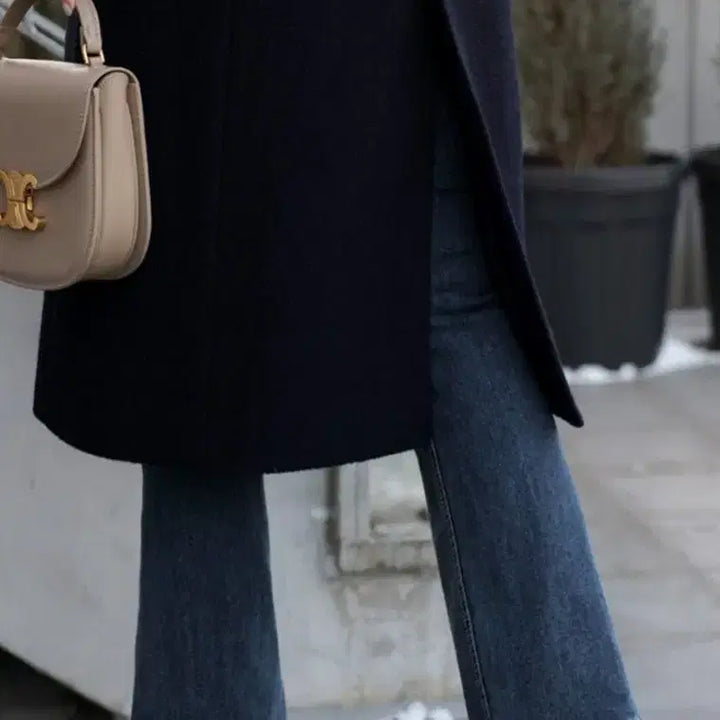 [BUNJANG] Wool 100% Navy Coat / 울 100퍼   고퀄  네이비  코트