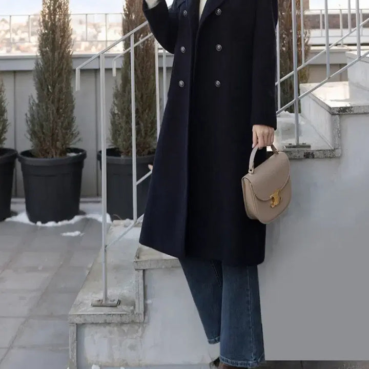 [BUNJANG] Wool 100% Navy Coat / 울 100퍼   고퀄  네이비  코트