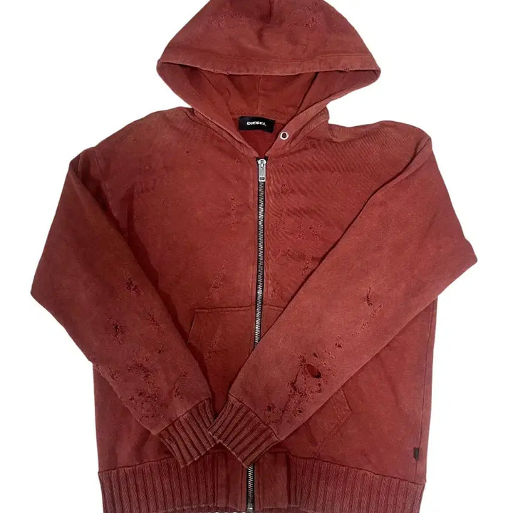 [BUNJANG] Diesel Damaged Hoodie Zip-up / 디젤 데미지 후드집업