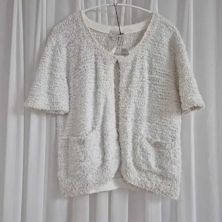 [BUNJANG] Sie Glitter Textured Cardigan White S Size / 시에sie 글리터 텍스처드 가디건 화이트 S사이즈