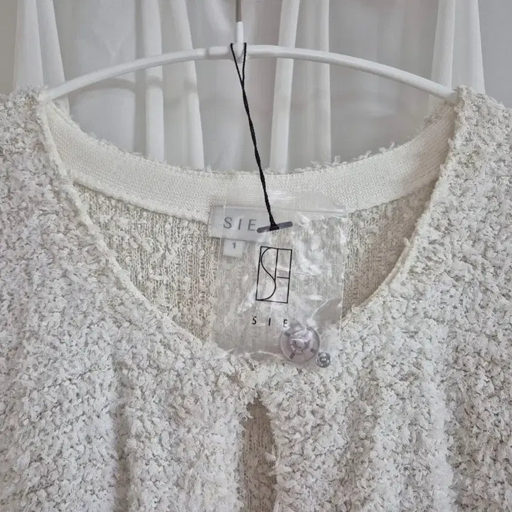 [BUNJANG] Sie Glitter Textured Cardigan White S Size / 시에sie 글리터 텍스처드 가디건 화이트 S사이즈