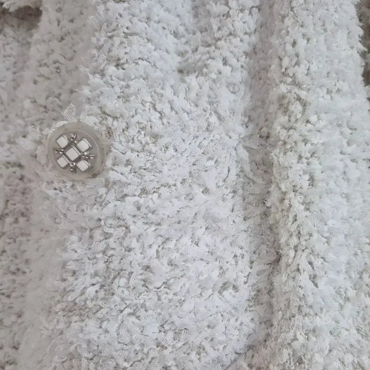 [BUNJANG] Sie Glitter Textured Cardigan White S Size / 시에sie 글리터 텍스처드 가디건 화이트 S사이즈