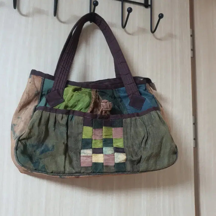 [BUNJANG] Patchwork Shoulder Bag Tote Bag / 천연염색 패치워크 숄더백 토트백