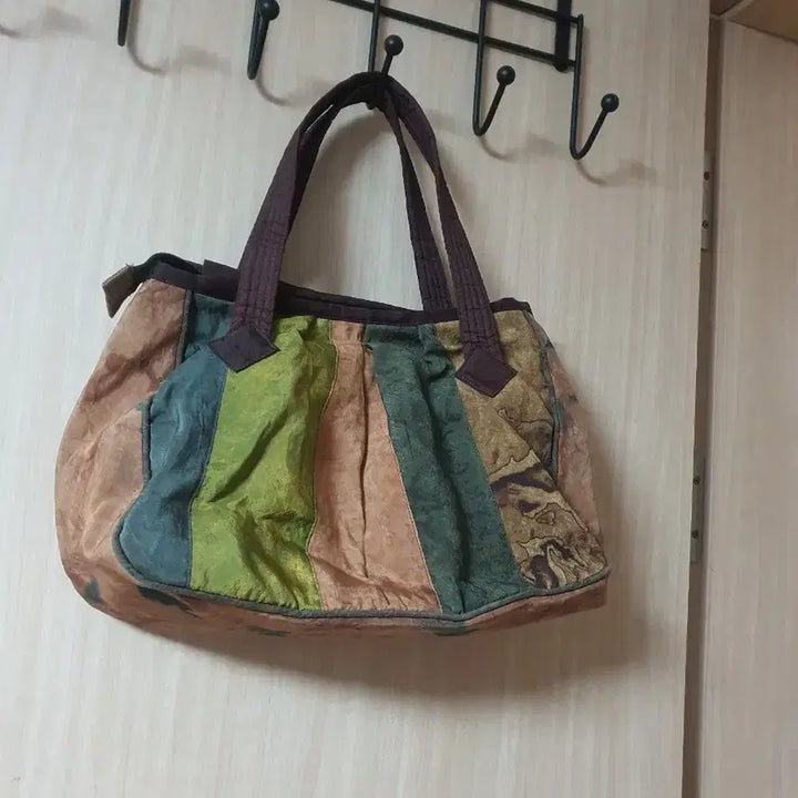 [BUNJANG] Patchwork Shoulder Bag Tote Bag / 천연염색 패치워크 숄더백 토트백