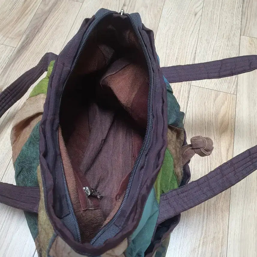 [BUNJANG] Patchwork Shoulder Bag Tote Bag / 천연염색 패치워크 숄더백 토트백