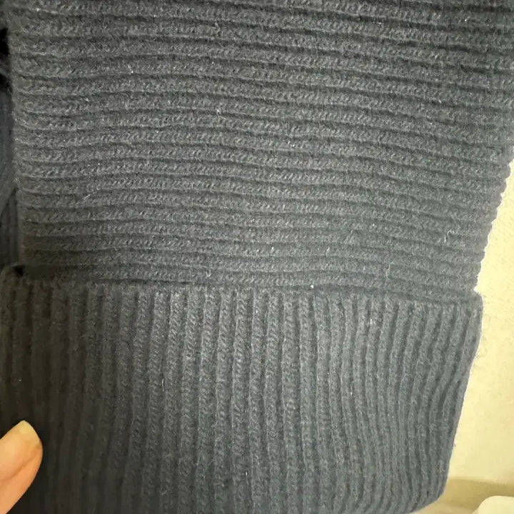 [BUNJANG] Vov VL Black Ribbed Turtleneck Sweater / 보브브이엘블랙 골지폴라 니트 스웨터