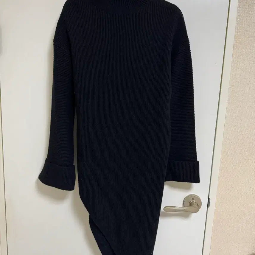 [BUNJANG] Vov VL Black Ribbed Turtleneck Sweater / 보브브이엘블랙 골지폴라 니트 스웨터