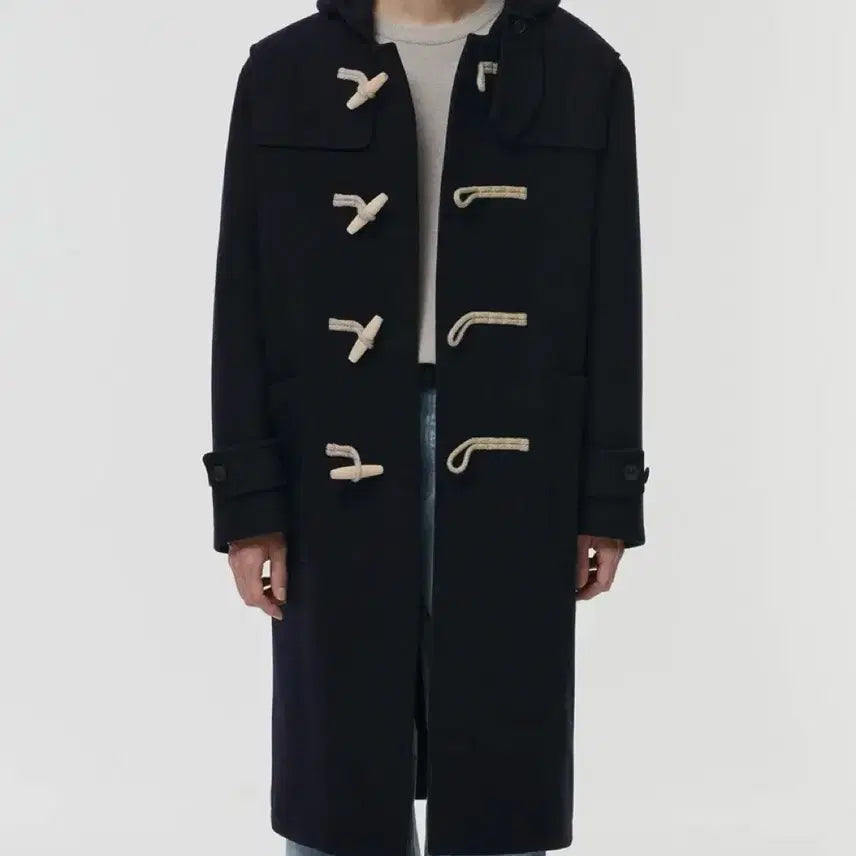 [BUNJANG] Musinsa Standard Wool Blend Oversized Duffle Coat / [L]A급 무탠다드 울 블렌드 오버사이즈 더플 코트 네이비