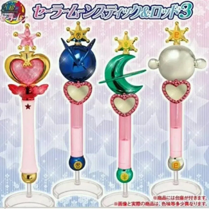 [BUNJANG] Bandai Sailor Moon Stick &amp; Rod Series 3 Set / 반다이 세일러문 스틱&amp;롯드 3탄 가챠 4종 세트