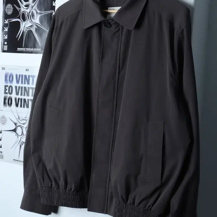 [BUNJANG] GoNak Gray Windbreaker Jacket / (M-L) 고낙 집업 바람막이 점퍼자켓 그레이 파셀 블루종-173E3