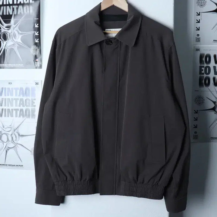 [BUNJANG] GoNak Gray Windbreaker Jacket / (M-L) 고낙 집업 바람막이 점퍼자켓 그레이 파셀 블루종-173E3