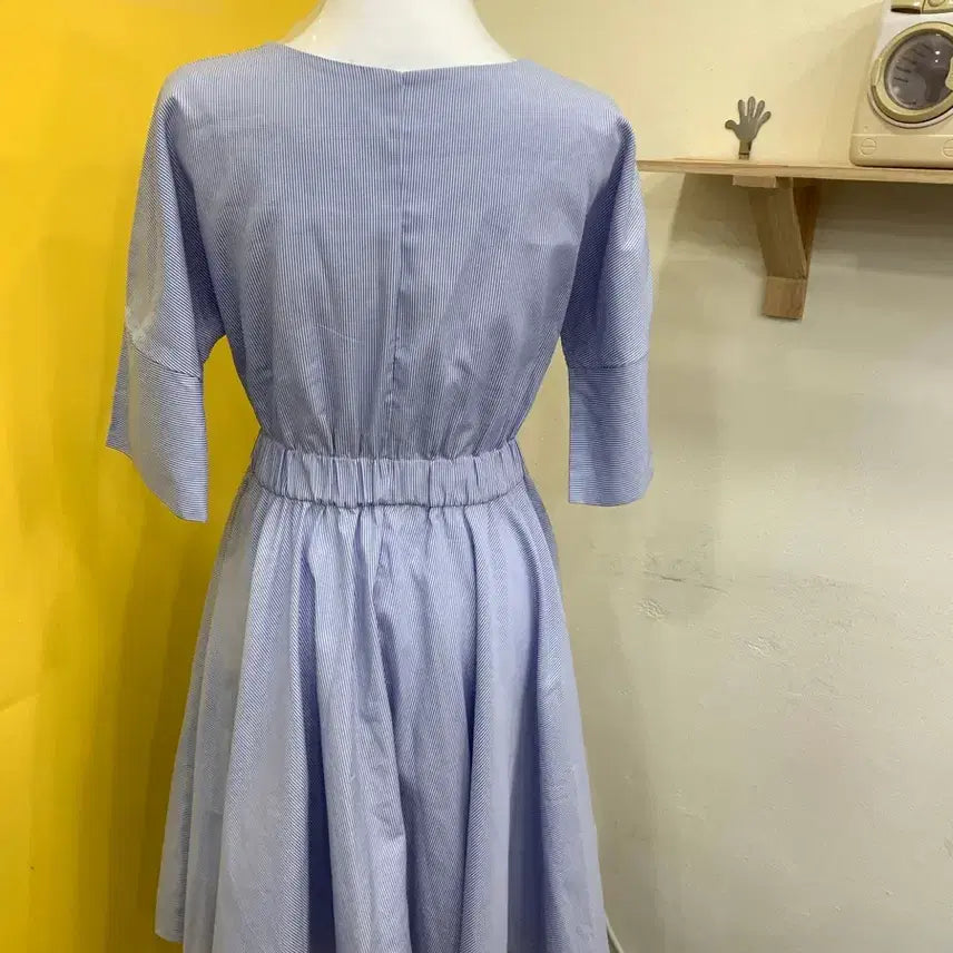 [SOLD OUT] 스트라이프 셔츠 원피스 하늘색