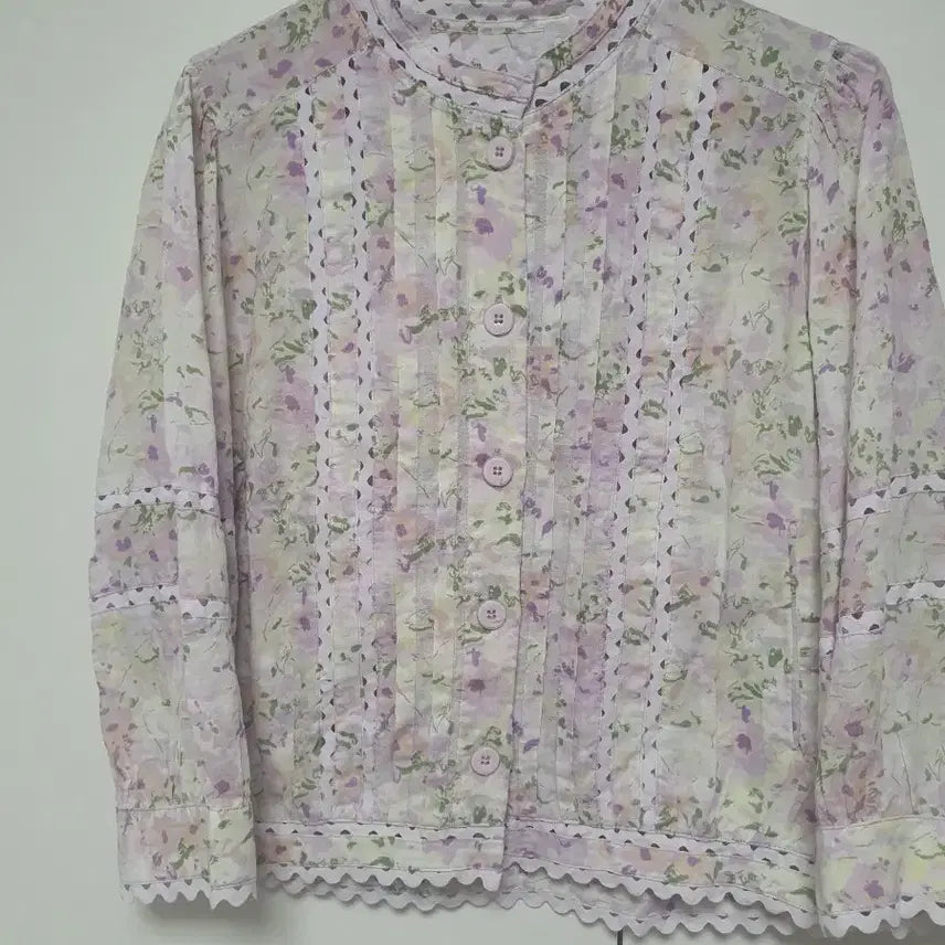 [BUNJANG] Thursday Island Flower Pattern Lace Blouse Size 85S New / 써스데이아일랜드 플라워 패턴 레이스 블라우스 85S사이즈 새옷
