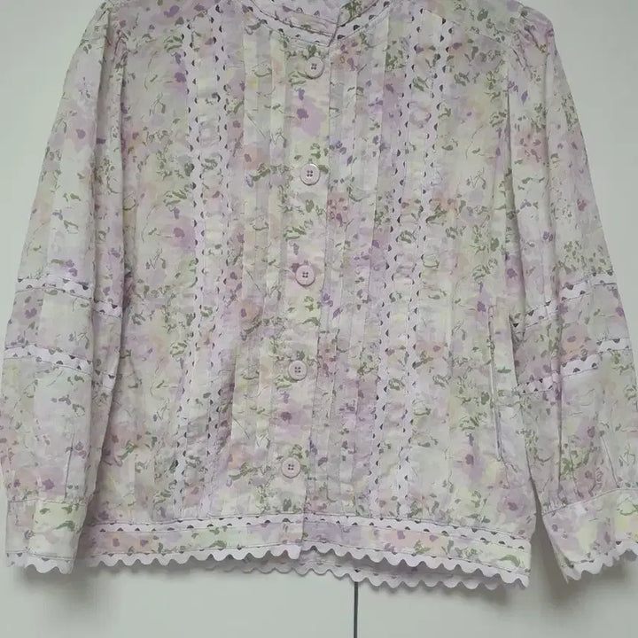 [BUNJANG] Thursday Island Flower Pattern Lace Blouse Size 85S New / 써스데이아일랜드 플라워 패턴 레이스 블라우스 85S사이즈 새옷