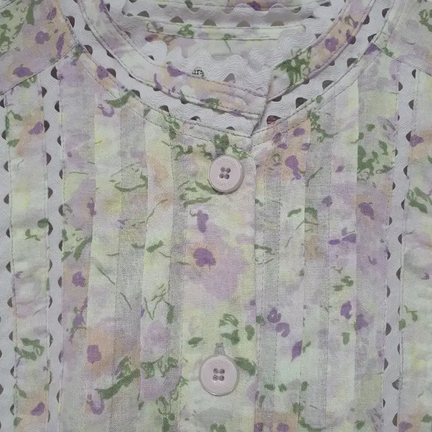 [BUNJANG] Thursday Island Flower Pattern Lace Blouse Size 85S New / 써스데이아일랜드 플라워 패턴 레이스 블라우스 85S사이즈 새옷