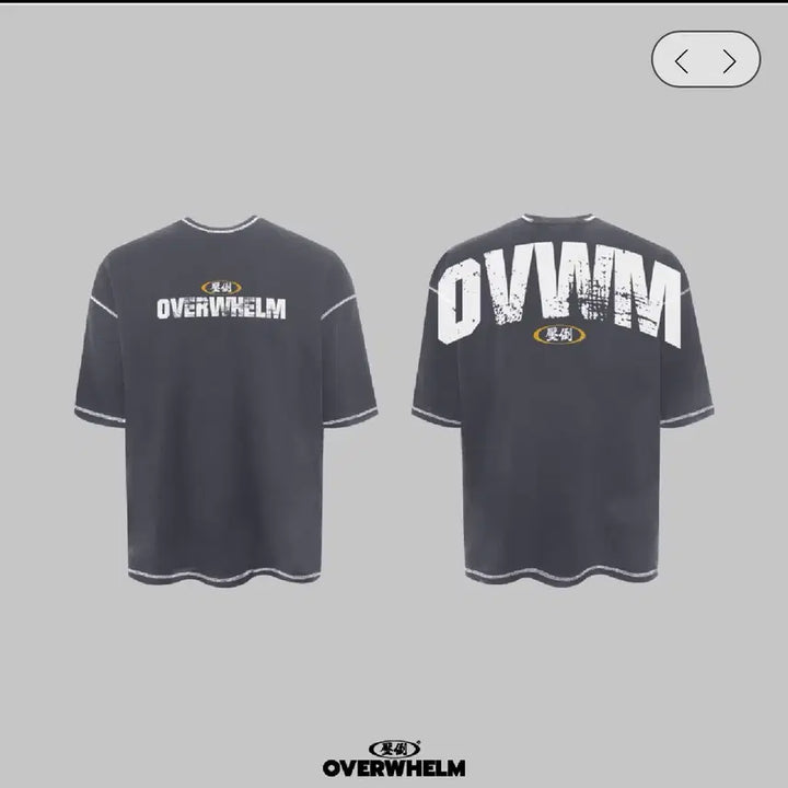 [BUNJANG] OVWM Charcoal Waffle Oversized Set (Top M, Bottom L) / 압도 와플 오버핏 차콜 OVWM 상의M 하의 L