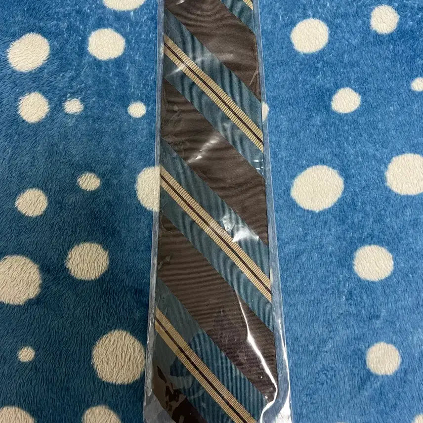 [BUNJANG] F.Marino Striped Necktie Brown Blue / F.마리노 넥타이 브라운 블루