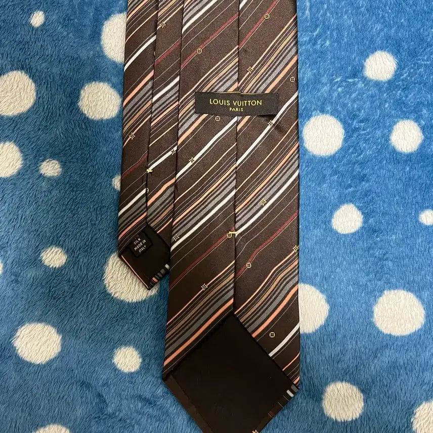 [BUNJANG] Louis Vuitton Regimental Brown Tie / 루이비통 브라운 레지멘탈 넥타이