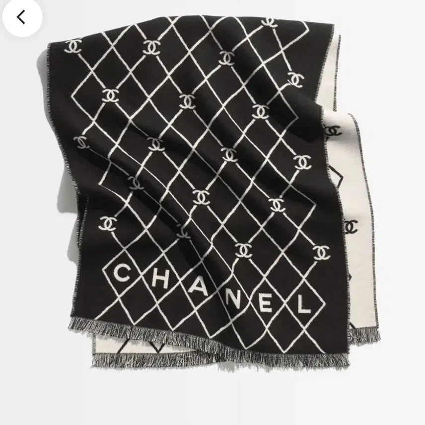 [BUNJANG] Chanel Wool Muffler Black AAB794 / 미개봉 새상품 샤넬 울 머플러 블랙 AAB794