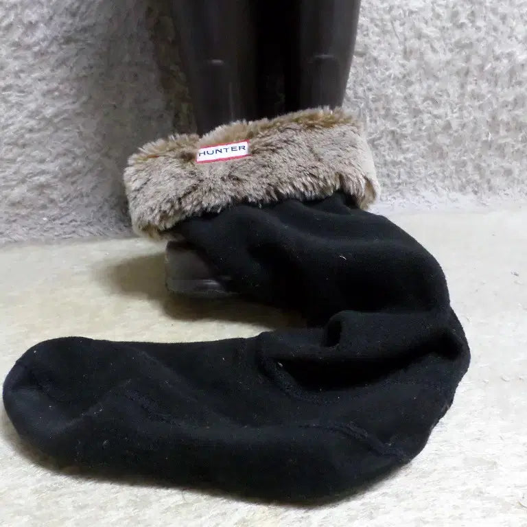 [BUNJANG] Hunter Rainbow Boots + Hunter Socks - Brown / 후루룩구제 235 헌터 레인보우 부츠 장화 헌터삭스 포함 브라운