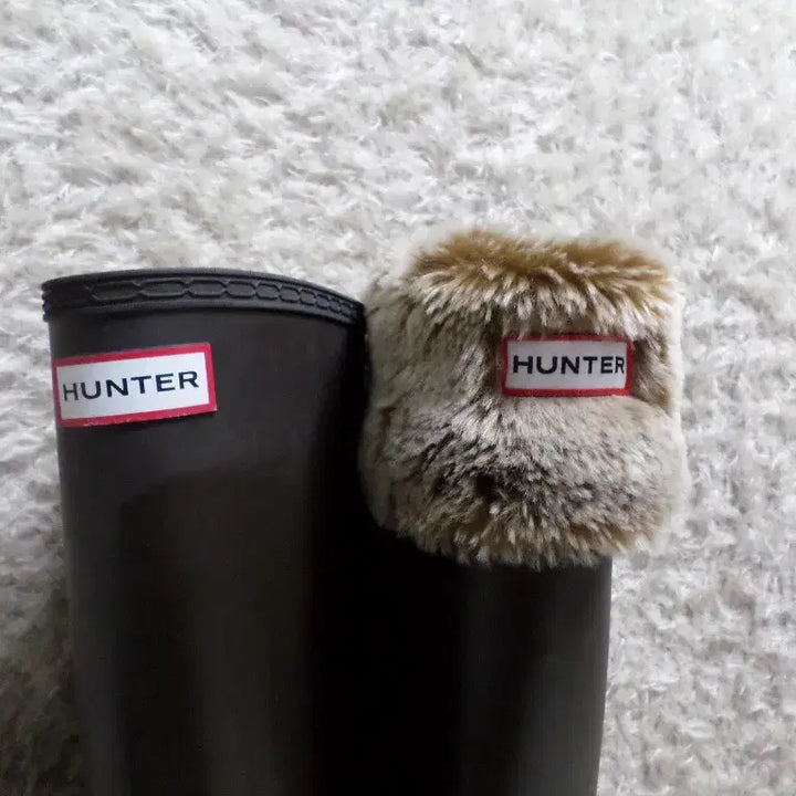[BUNJANG] Hunter Rainbow Boots + Hunter Socks - Brown / 후루룩구제 235 헌터 레인보우 부츠 장화 헌터삭스 포함 브라운