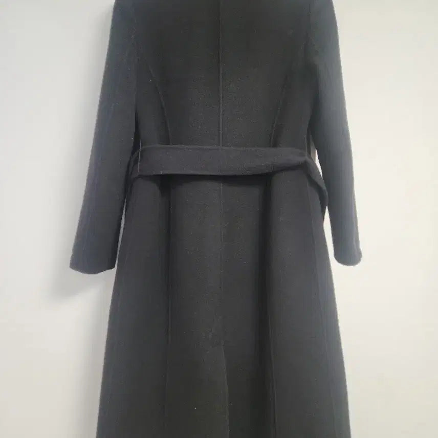 [BUNJANG] MOJO.S.PHINE Black Belt Long Coat / MOJO.S.PHINE 올블랙 벨트 롱 코트55~66