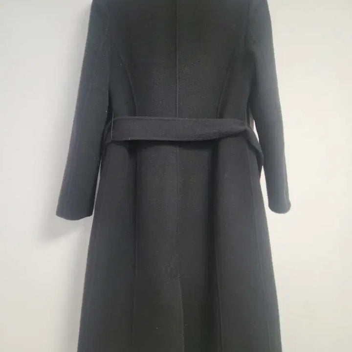 [BUNJANG] MOJO.S.PHINE Black Belt Long Coat / MOJO.S.PHINE 올블랙 벨트 롱 코트55~66