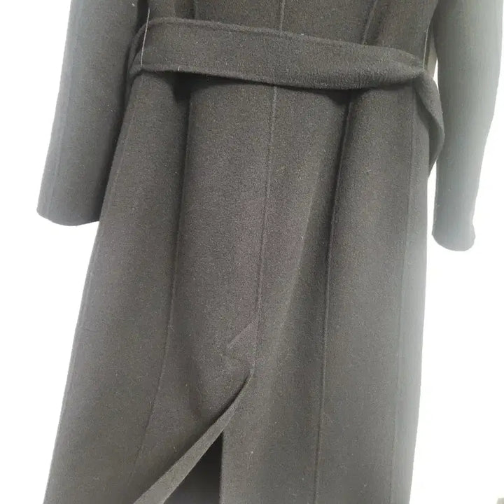 [BUNJANG] MOJO.S.PHINE Black Belt Long Coat / MOJO.S.PHINE 올블랙 벨트 롱 코트55~66