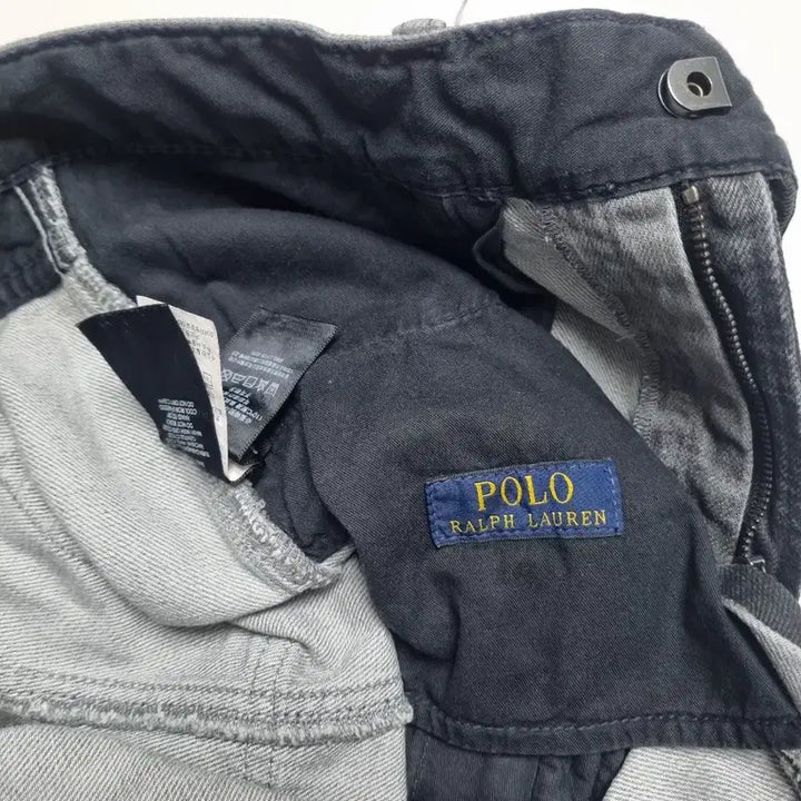[BUNJANG] Polo Ralph Lauren Black Washed Denim Biker Pants / 폴로 랄프로렌 블랙 코팅 워싱 데님 바이커 팬츠