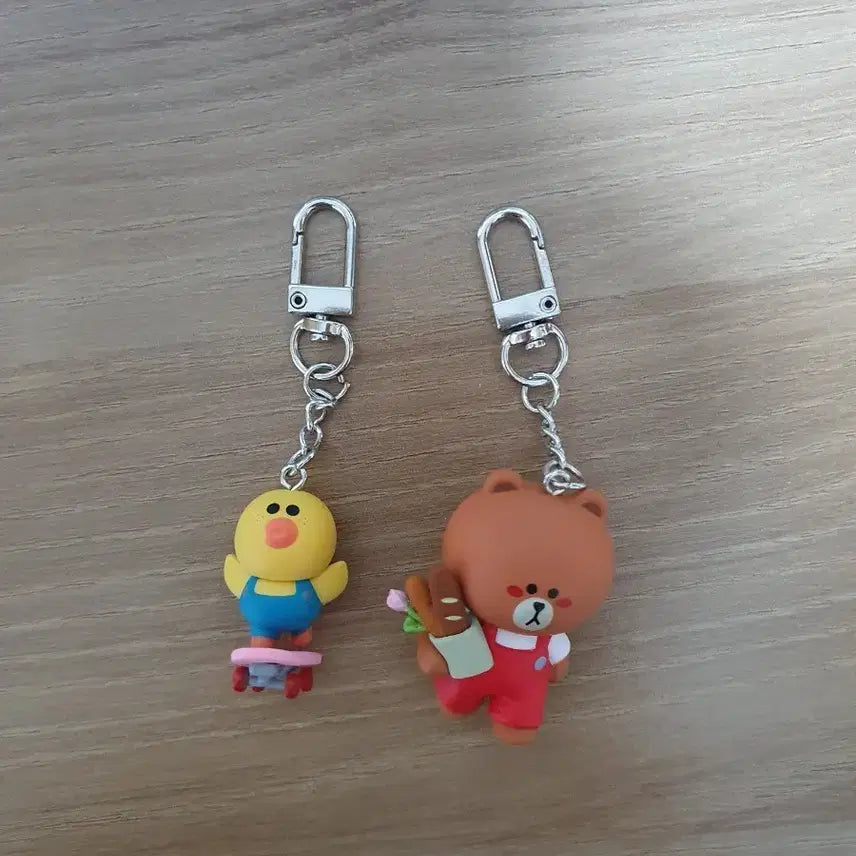 [BUNJANG] Line Friends Ordinary Days Figure Keyring 2-Piece Set / 라인프렌즈 ORDINARY DAYS 피규어 키링 2종