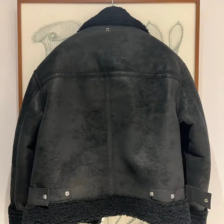 [BUNJANG] ZioZio Black Faux Shearling Jacket / 지오송지오 무스탕 100
