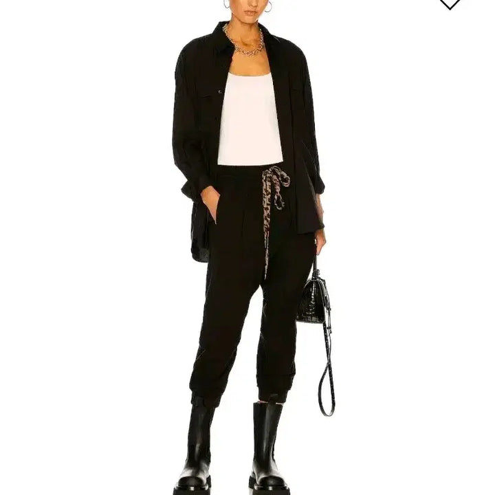 [BUNJANG] R13 Crop Harem Sweatpants XS Black / R13 크롭 하렘 스웻팬츠 XS 블랙