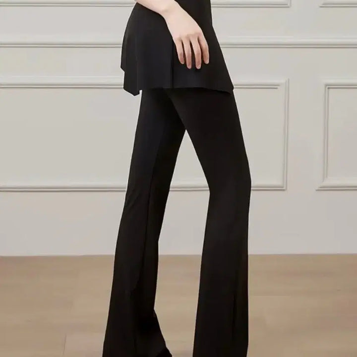 [BUNJANG] Black Skirt Integrated Bootcut Leggings / 부츠컷 레깅스