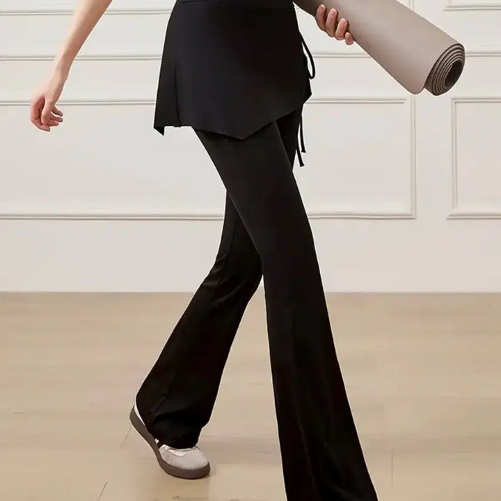 [BUNJANG] Black Skirt Integrated Bootcut Leggings / 부츠컷 레깅스