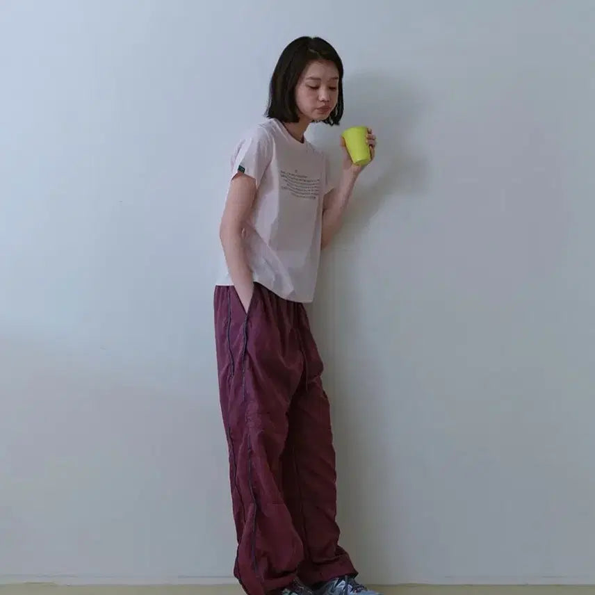 [BUNJANG] NOCONTENTS Windshield Pants Wine / 노컨텐츠 Windshield pants 윈드쉴드 팬츠 / wine 와인