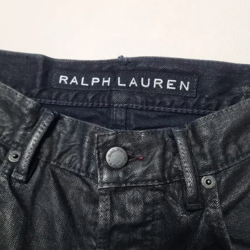 [BUNJANG] Ralph Lauren Black Label Coated Cargo Jeans / 랄프로렌 블랙라벨 블랙 코팅 카고 진