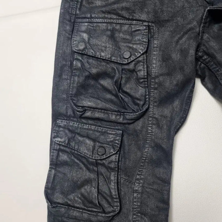 [BUNJANG] Ralph Lauren Black Label Coated Cargo Jeans / 랄프로렌 블랙라벨 블랙 코팅 카고 진