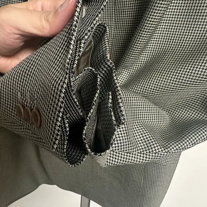 [BUNJANG] Hugo Boss Houndstooth Wool Silk Jacket / 휴고 보스 하운드투스 울 실크 자켓 52사이즈 판매