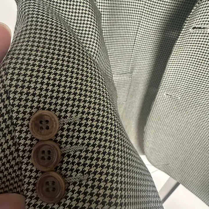 [BUNJANG] Hugo Boss Houndstooth Wool Silk Jacket / 휴고 보스 하운드투스 울 실크 자켓 52사이즈 판매