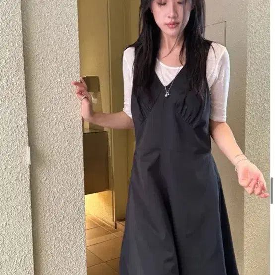 [BUNJANG] thenib Balloon Wrinkle Dress Black / thenib 벌룬 링클 원피스 블랙