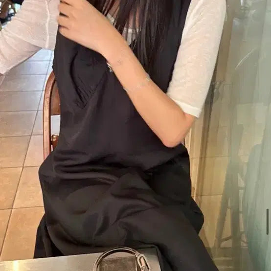 [BUNJANG] thenib Balloon Wrinkle Dress Black / thenib 벌룬 링클 원피스 블랙