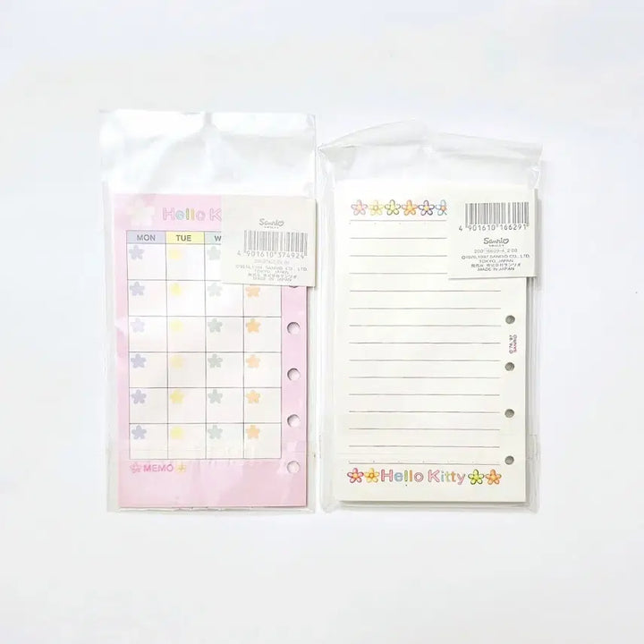 [BUNJANG] Kao Hana Kitty Diary Inserts Set / 카오하나 키티 다이어리 속지 6종세트, 키티다이어리 속지, 키티인덱스속지