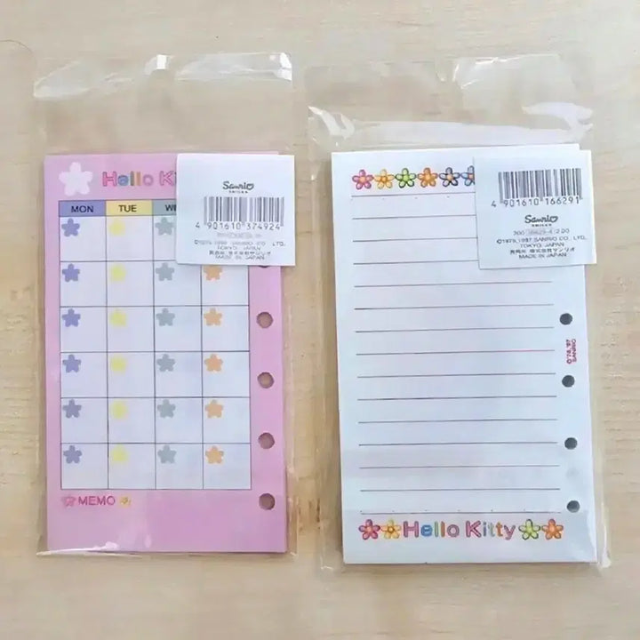 [BUNJANG] Kao Hana Kitty Diary Inserts Set / 카오하나 키티 다이어리 속지 6종세트, 키티다이어리 속지, 키티인덱스속지